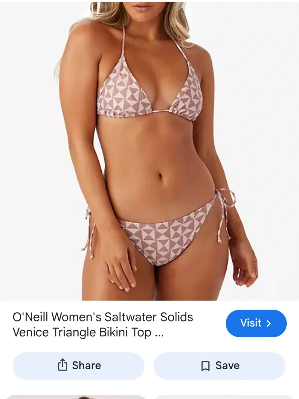 O'NEILL SALTWATER ESSENTIALS AMOR GEO MARACAS BIKINI